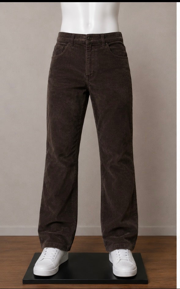 Classic Club Boys Brown Corduroy Straight-Leg Pants – Size 16
