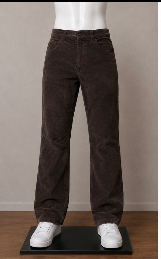 Classic Club Boys Brown Corduroy Straight-Leg Pants – Size 16