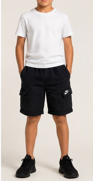 Nike Sportswear Club Fleece Cargo Shorts Boys’ Size Medium Black