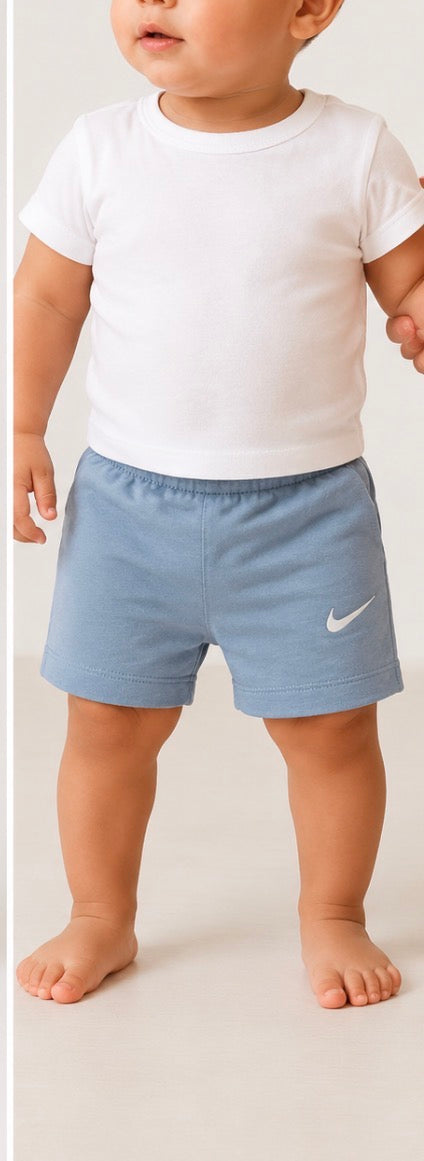Nike Baby Boys Light Blue Pull-On Shorts Size 12 Months NWT