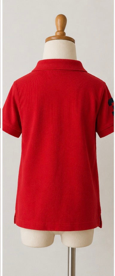 Polo Ralph Lauren Boys Red Big Pony Classic Fit Polo Shirt – Size M (10–12)