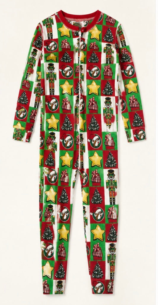 Kids Christmas Nutcracker One-Piece Pajamas Size Youth Large