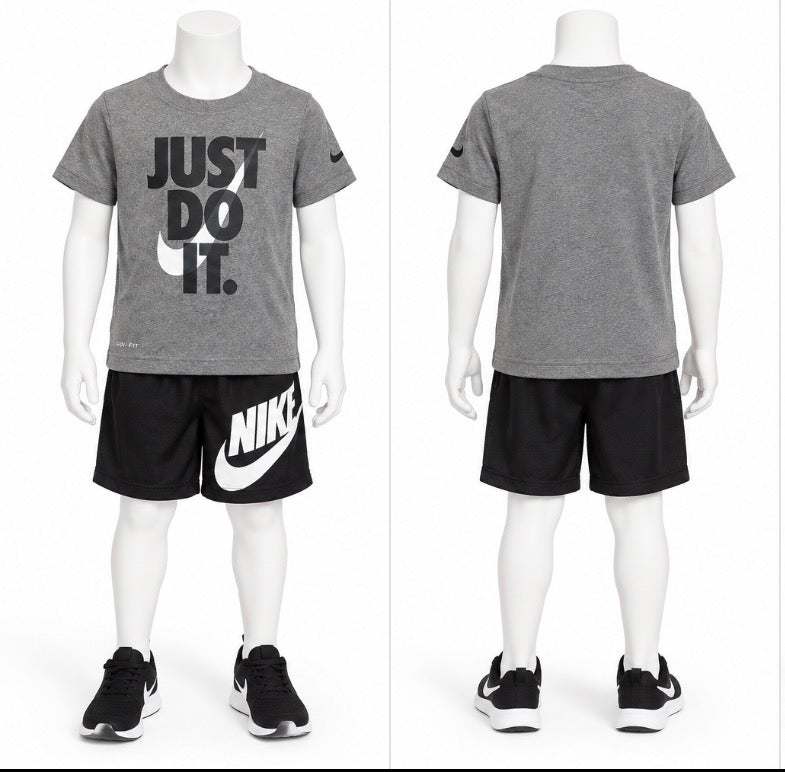 Nike Dri-Fit Boys Size 5/6 2 Piece Set Short and Top Just Do It