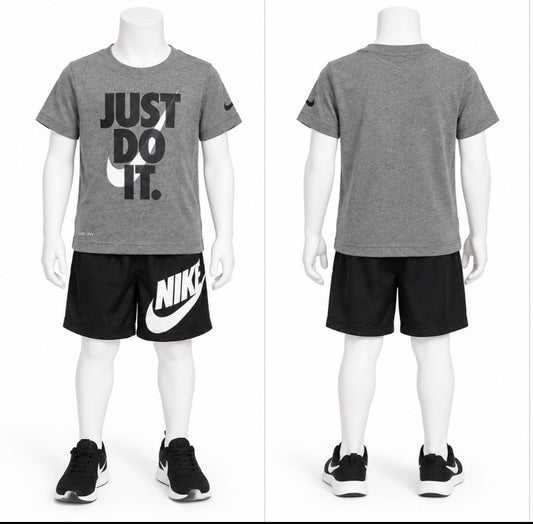 Nike Dri-Fit Boys Size 5/6 2 Piece Set Short and Top Just Do It