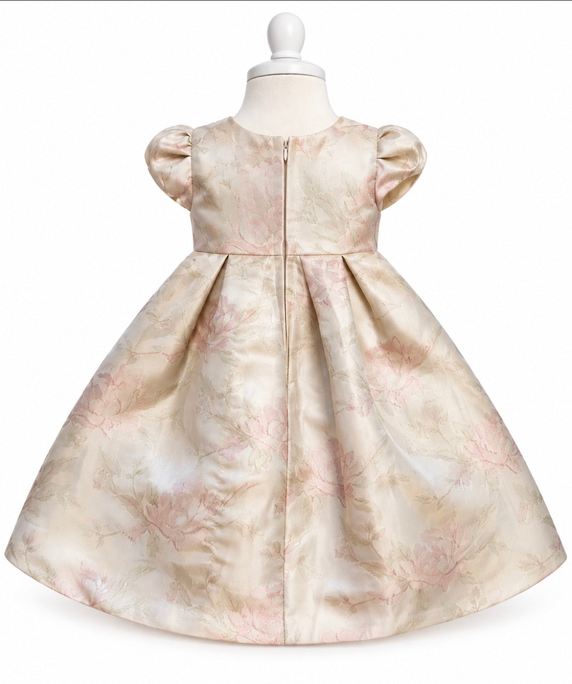 Bonnie Baby Elegant Baby Girl Dress with Pink Bow, Size 18mons