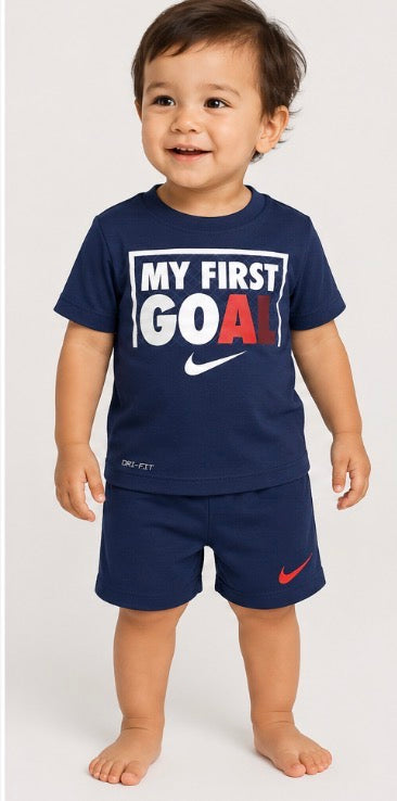 Nike Baby Boys Dri-FIT My First Goal 2-Piece Shorts Set 24M NWT