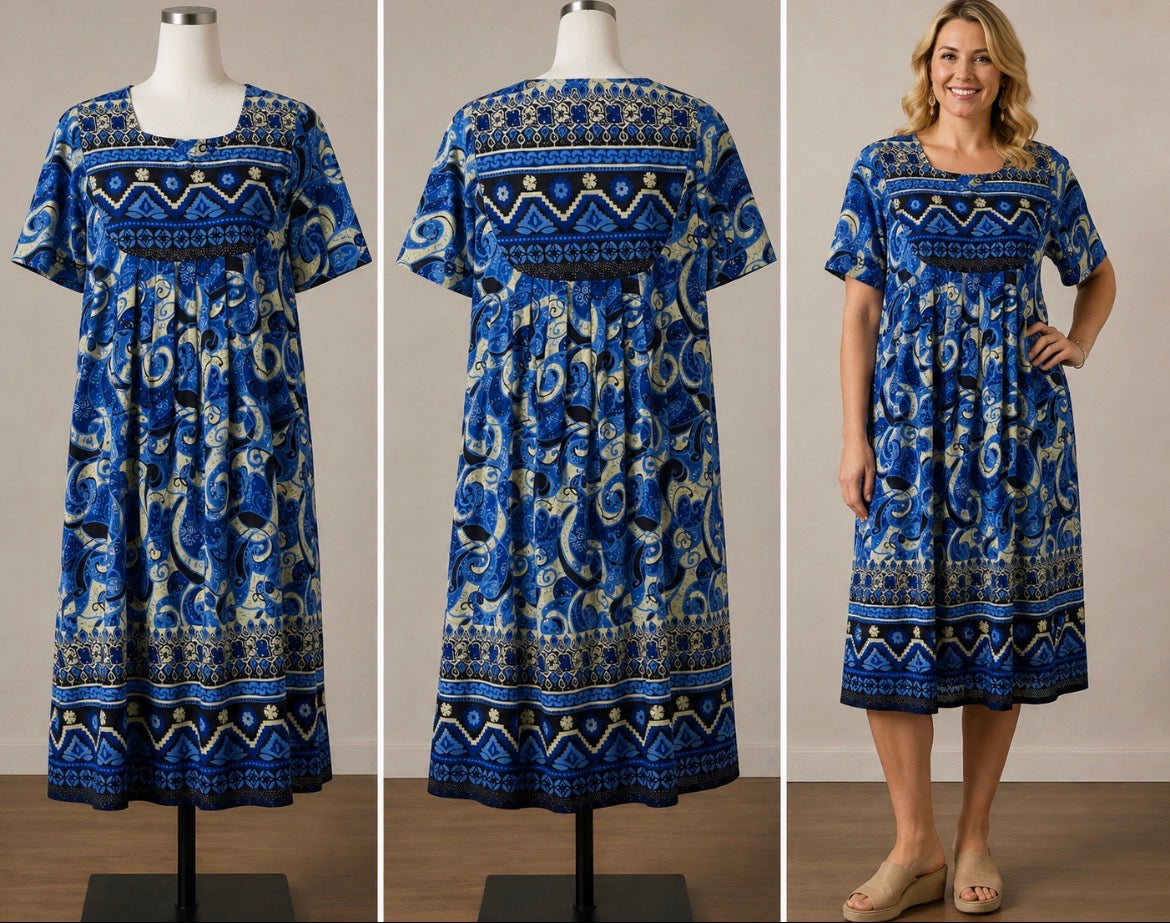 Sara Morgan Blue Maxi Dress ~Women’s Size Medium 8/10~ Great Condition