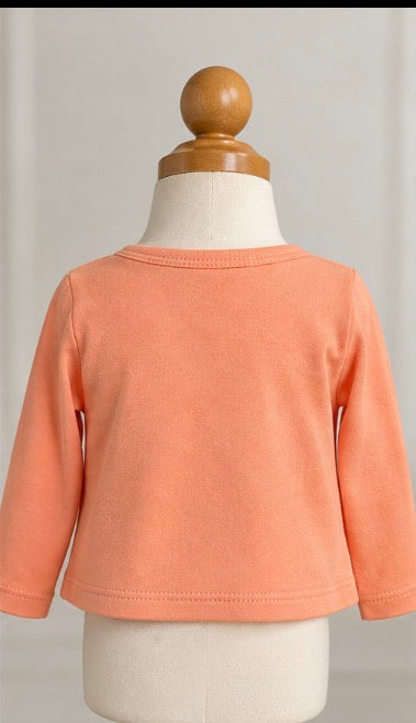 Child of Mine by Carter’s Newborn Peach Long Sleeve Snap-Front Cardigan