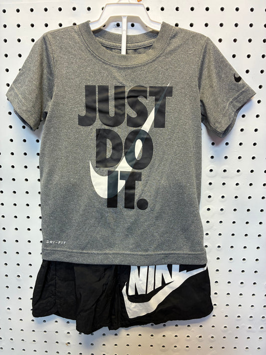 Nike Dri-Fit Boys Size 5/6 2 Piece Set Short and Top Just Do It