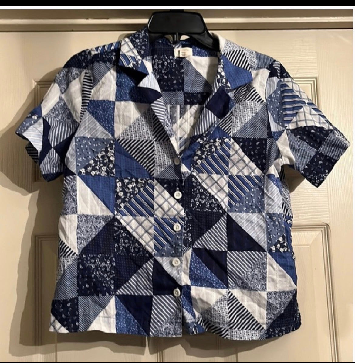 A.N.A Patchwork Top~Women’s Size Medium 8/10~ Great Condition