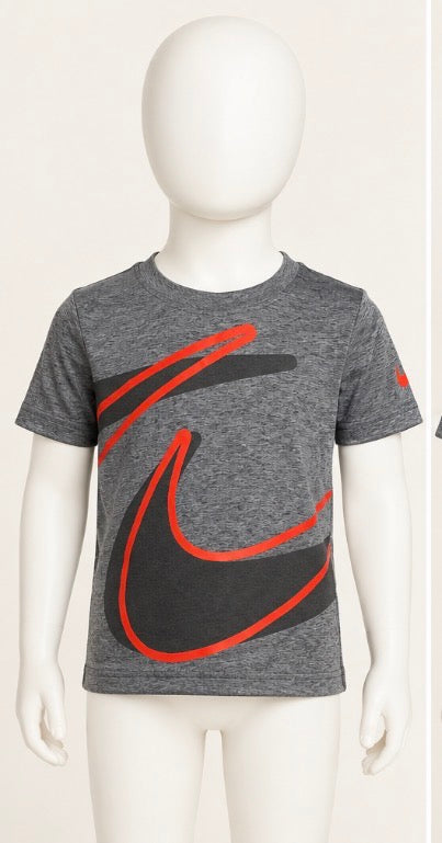 Nike Dri-FIT Toddler Boys Graphic T-Shirt Gray Red Size 2T
