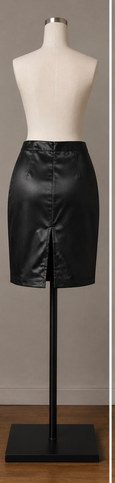 Haute Monde Women’s Large Black Stretch Pencil Skirt