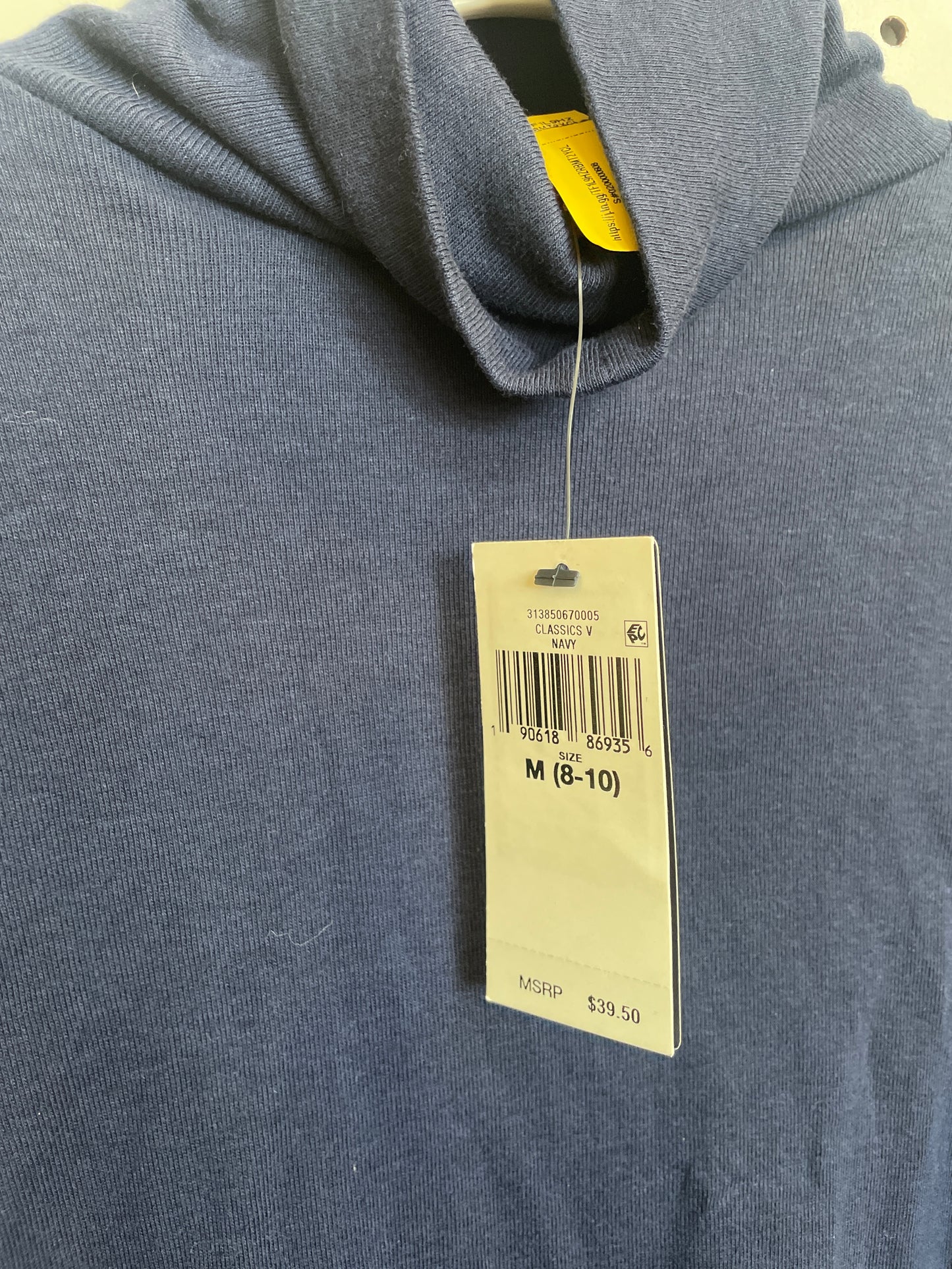 Classic Polo V- Navy Boys Size 8/10-NWT