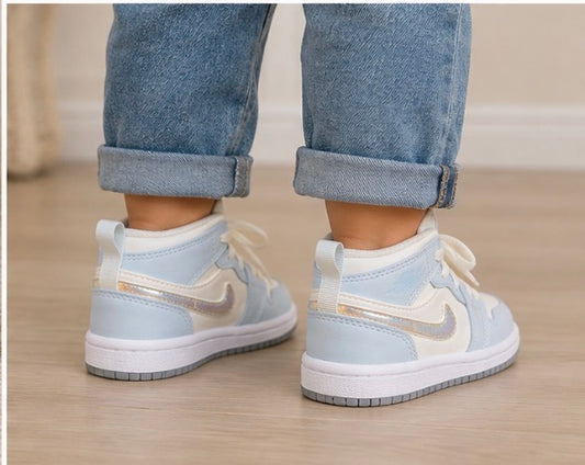 Nike Air Jordan Toddler Girls Size 6C – Glitter Swoosh Sneakers