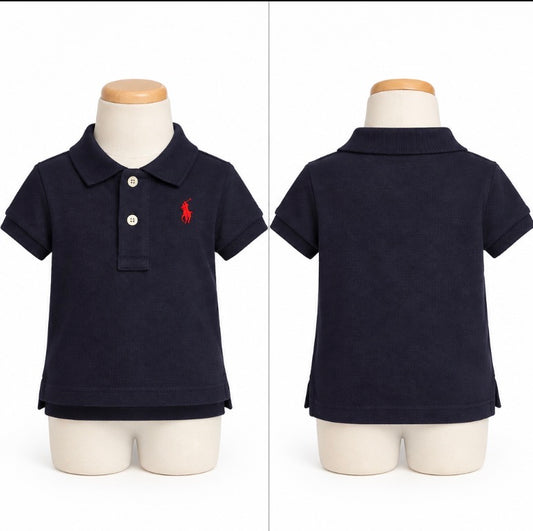 Navy blue Red Logo Polo - Size 9mons NWT