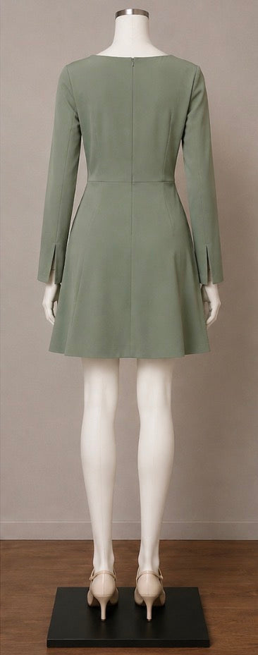 Fashion Nova Blaire Square Neck Mini Dress in Sage. 
– Women’s Size 10
