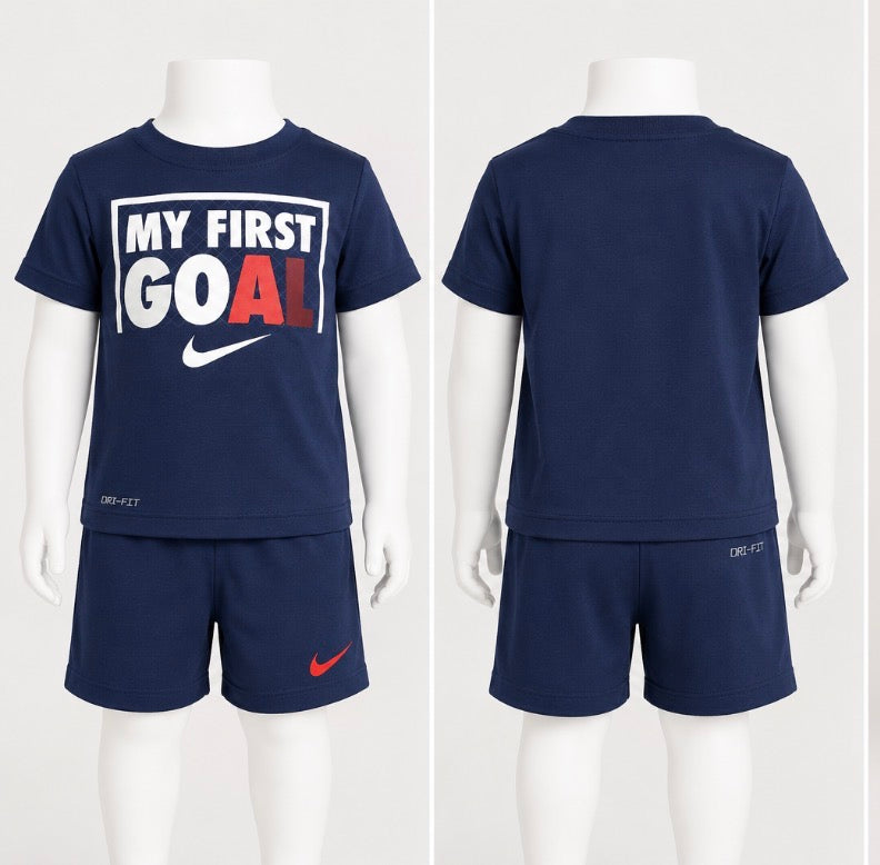 Nike Baby Boys Dri-FIT My First Goal 2-Piece Shorts Set 24M NWT