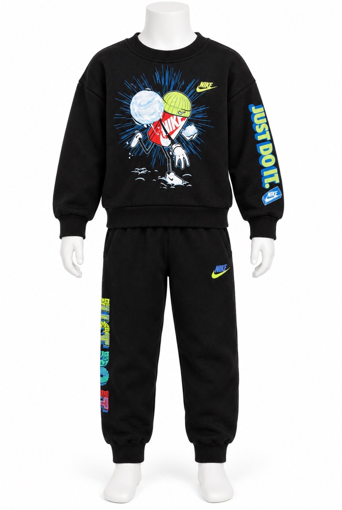Nike Boys Graphic Crewneck Sweatshirt and Jogger Set Size 7