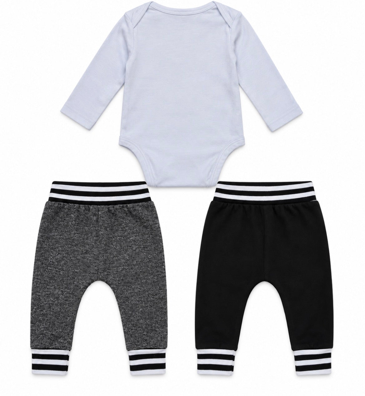 3pc New To The Crew Baby Bodysuit and Pants Set -Size 6 Months Boys Size 6mons