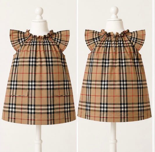 Burberry London Baby Girls Check Ruffle Dress 12M 80cm