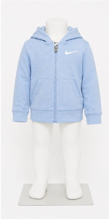 Nike Baby 24M Light Blue Full-Zip Swoosh Hoodie