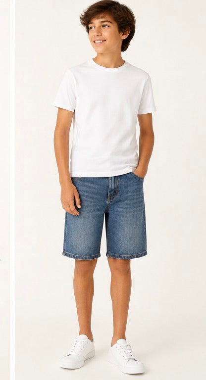 The Children’s Place Boys Size 16 Medium Wash Denim Jean Shorts