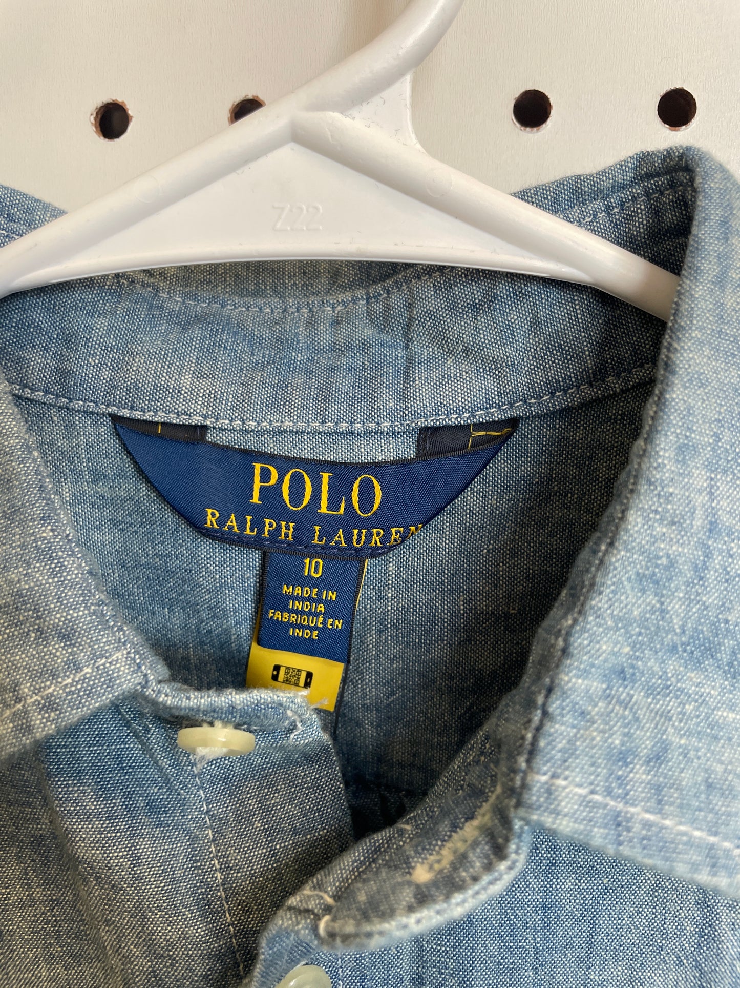 Polo Sleeveless Denim Girls Top Size 10-New With Tag