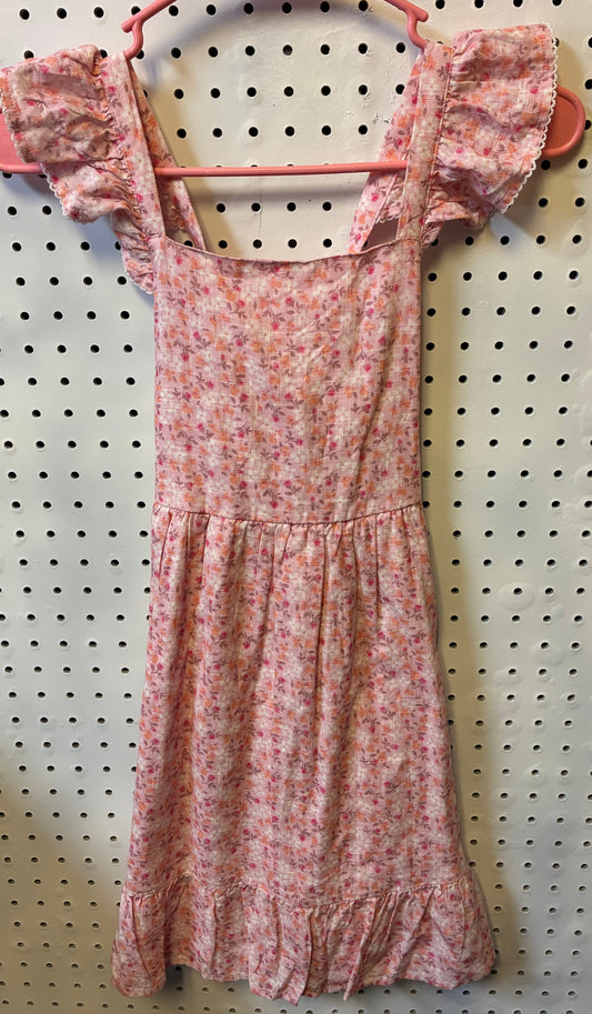 Cat & Jack girl's pink floral dress in size L (10/12)