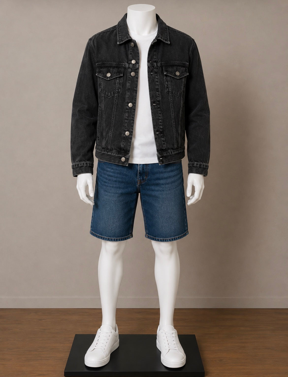 Old Navy Washed Black Denim  Jacket Size 10/12