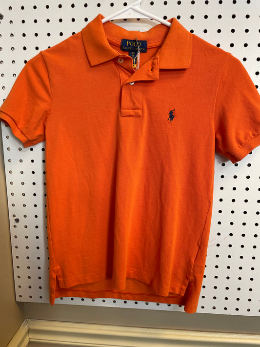 Ralph Lauren Polo Orange Pony Casual Preppy Shirt-Boys Size 8