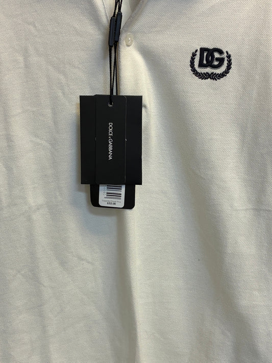 Dolce & Gabbana White Polo Shirt Size 8/10 New with Tags