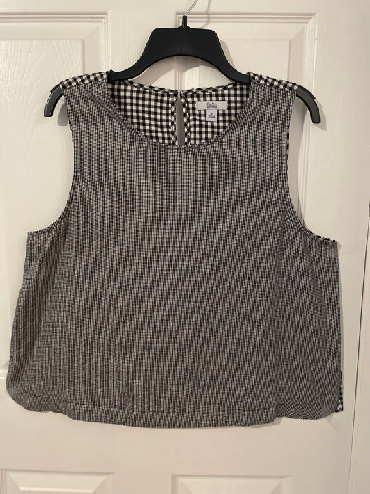 Croft and Barrow Black & White Two Sided Top ~Women’s Size Med 8/10~Great Condition